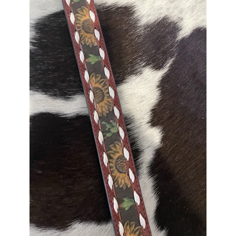 Angel Ranch kids western Cowgirl Rodeo‎ Belt NWTS Sunflowers leather